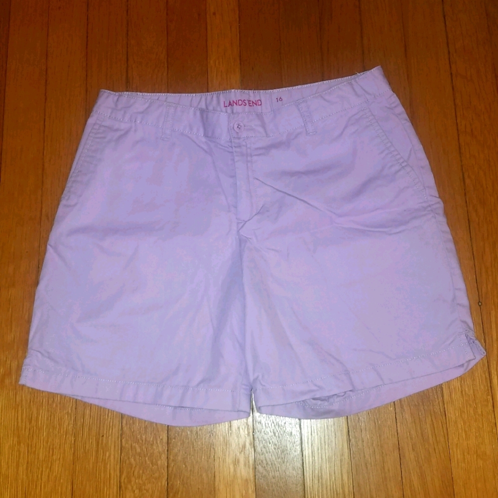 Lands End lavender cotton shorts.